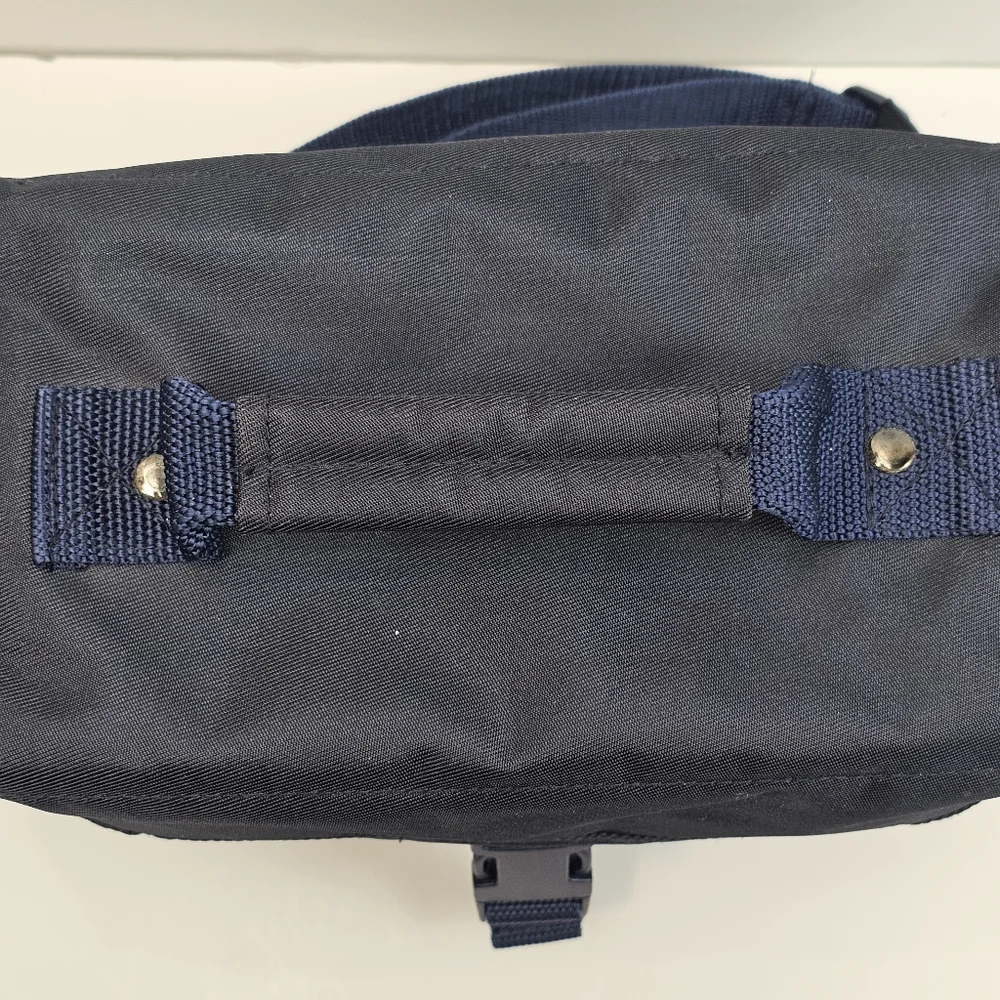 Armsuni Vintage Navy Padded Camera Bag, Divider, Secure Buckle, EUC